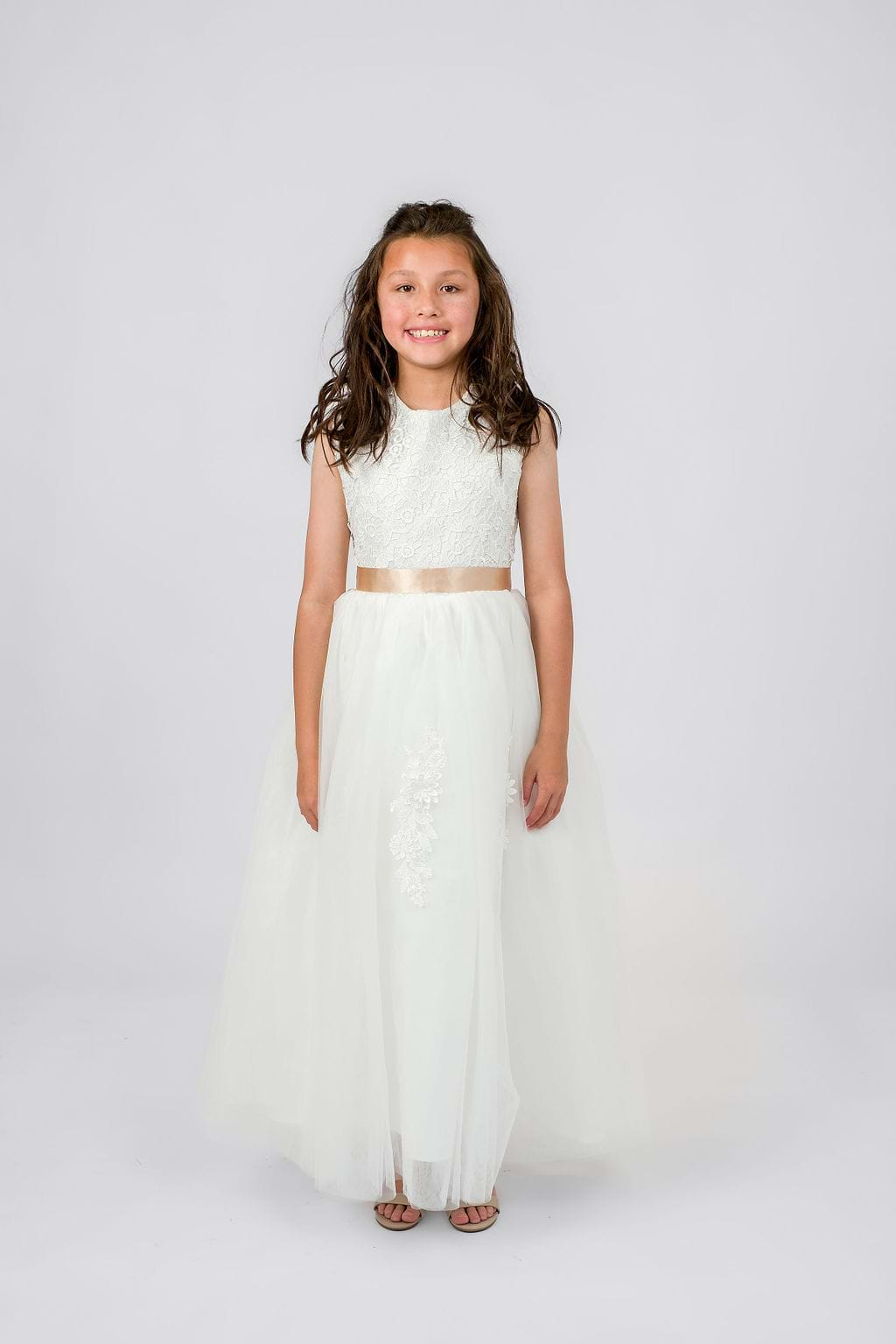 oyster flower girl dresses